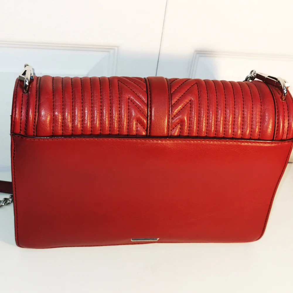 Women's Rebecca Minkoff Burgundy Quilted Crossbody Bag - Picture 7 of 16